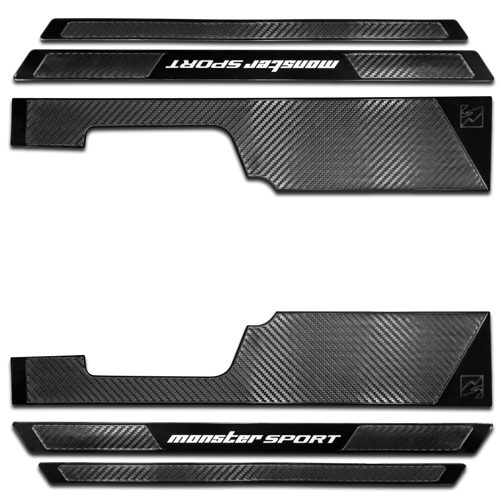MONSTER SPORT Side Sill Protector for Fronts Set Scratch Interior Protection Made In Japan Black [WDB3S/WEB3S] - 6-piece - Prevention, - - -