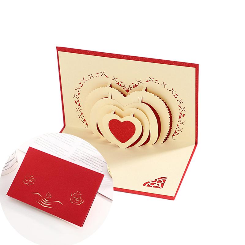 

Стереоскопические розы 3D Pop Up Love Поздравительная открытка Конверт День Святого Валентина День рождения Юбилей Поздравительная открытка Пары Почтовая открытка