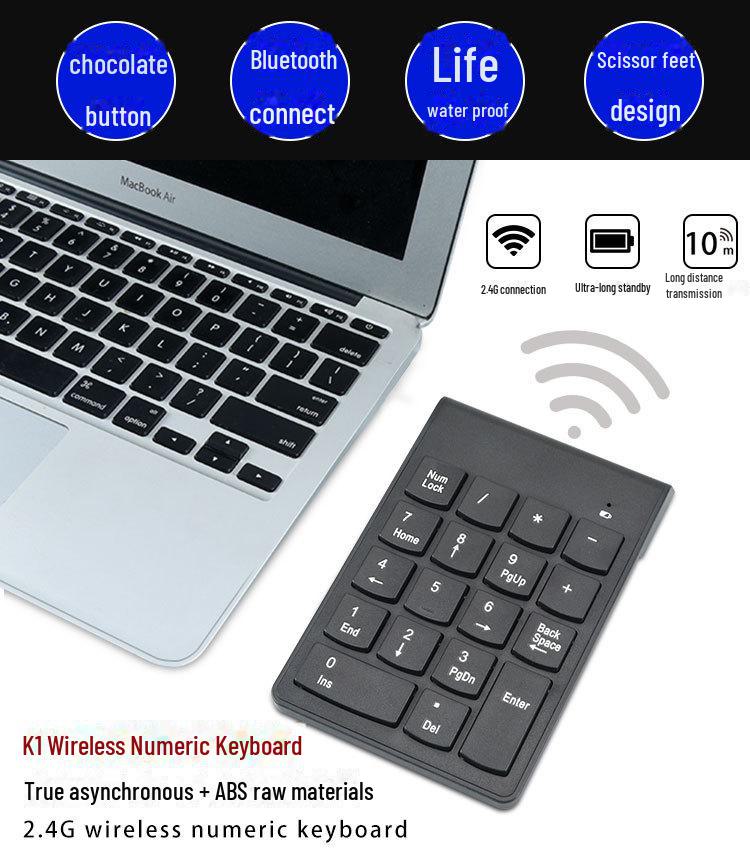Best-Selling Wireless Digital Chocolate Keyboard with Built-In USB Receiver for Cash Registers