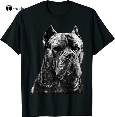 Italian Mastiff Head Cane Corso Dog T-Shirt Black S-5Xl