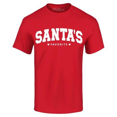 Maglietta Stile Varsity Preferita di Babbo Natale Maglietta di Natale