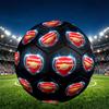 Football Team F.C Print Size 5 Soccer Ball, PU Wear Resistant Football for Match Training and Daily Practice, Birthday Gift for Soccer Fans