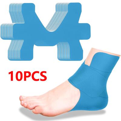 10 Pcs Kinesiology Tape For Ankle Tape Precut,Athletic Original Cotton Waterproof Breathable, For Ligament And Muscle