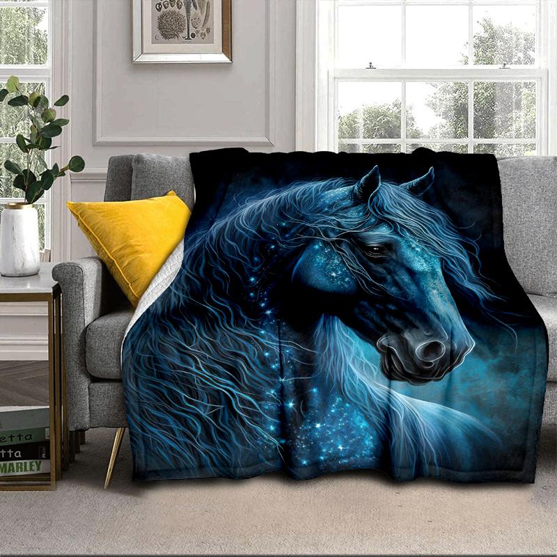 Blue Horse Dreams Blanket Flannel Blanket Throw Blanket Sofa Cover Blanket Soft Premium Blanket Picnic Blanket Tv Blanket Gifts