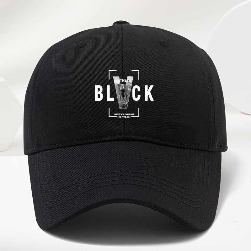 Creative BLACK Font Design Baseball Cap High Quality Unisex Soft And Comfortable SweatAbsorbing Breathable Outdoor Casual