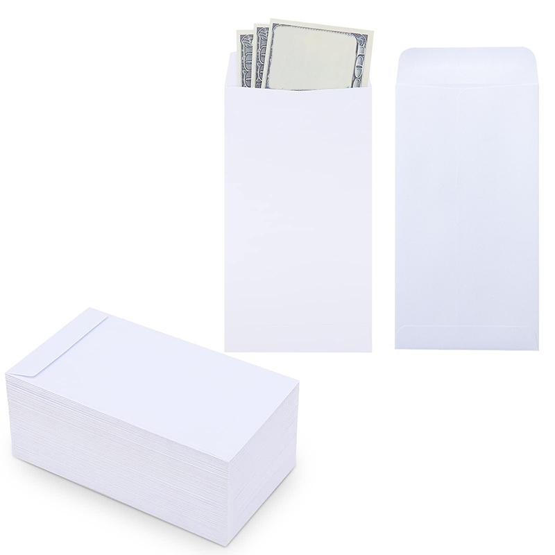100PC Money Envelopes for Cash Gift Cards Cash Envelopes Seeds Self-Sealing Organizing Coins 8.89x16.5cm