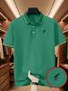 Men's Golf Polo Shirt with Wing-pattern Printed - Breathable & Short-sleeve Lapel Casual Polo Shirts for Daily Casual Wear, Gifting