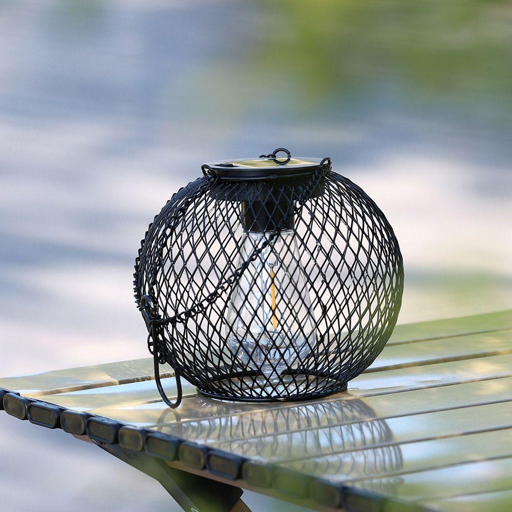 Waterproof Solar-Powered Hanging Lanterns Retro Wireless Outdoor Lights Camping Light Party Decor