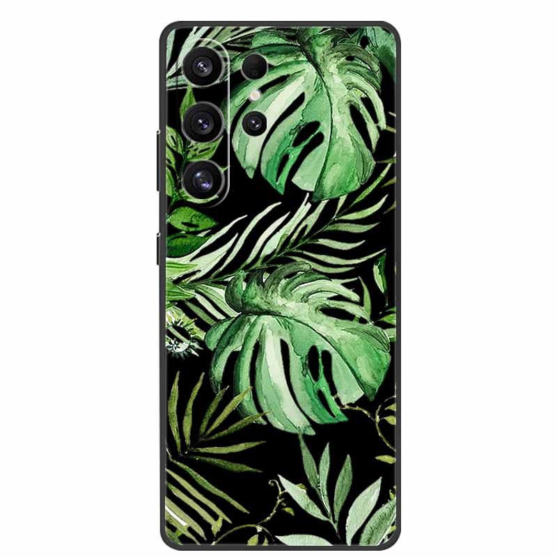 For Samsung Galaxy S26 Ultra Case Cute Floral Black Luxury Soft Silicone Back Cover For Samsung S26 Ultra Cases GalaxyS26 Ultra