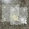 1Pc Embroidered Flowers Retro French Pearl Fresh Sweet Dust Cover Cloth Arts And Crafts Tea Table Mat Tablecloth