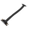 PCIe 3.0 X1 Riser Cable 8Gbps High Speed Dual 90 Degree Right Angle PCI Express 3.0 X1 Extension Cab