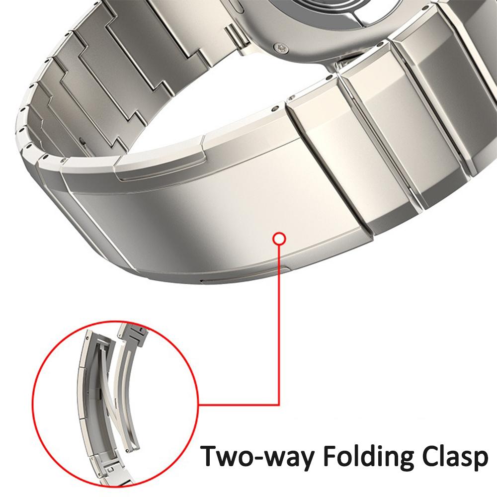 Pure Titanium Band for Apple Watch Ultra 2 49mm 10 9 8 7 45mm 41mm 42mm 46mm Luxury Metal Strap for Series 6 5 4 SE 44mm 38mm 40