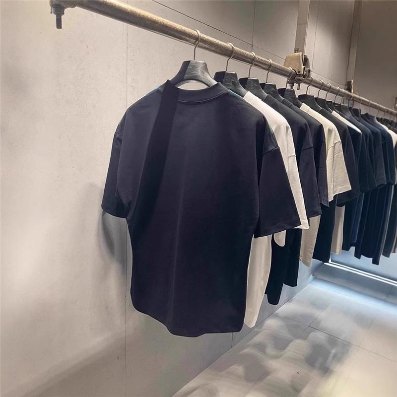 Summer New Trendy Brand Peacock Feather Short-sleeved T-shirt For Men, Light Luxury Trendy Round Neck, Versatile Half-sleeve