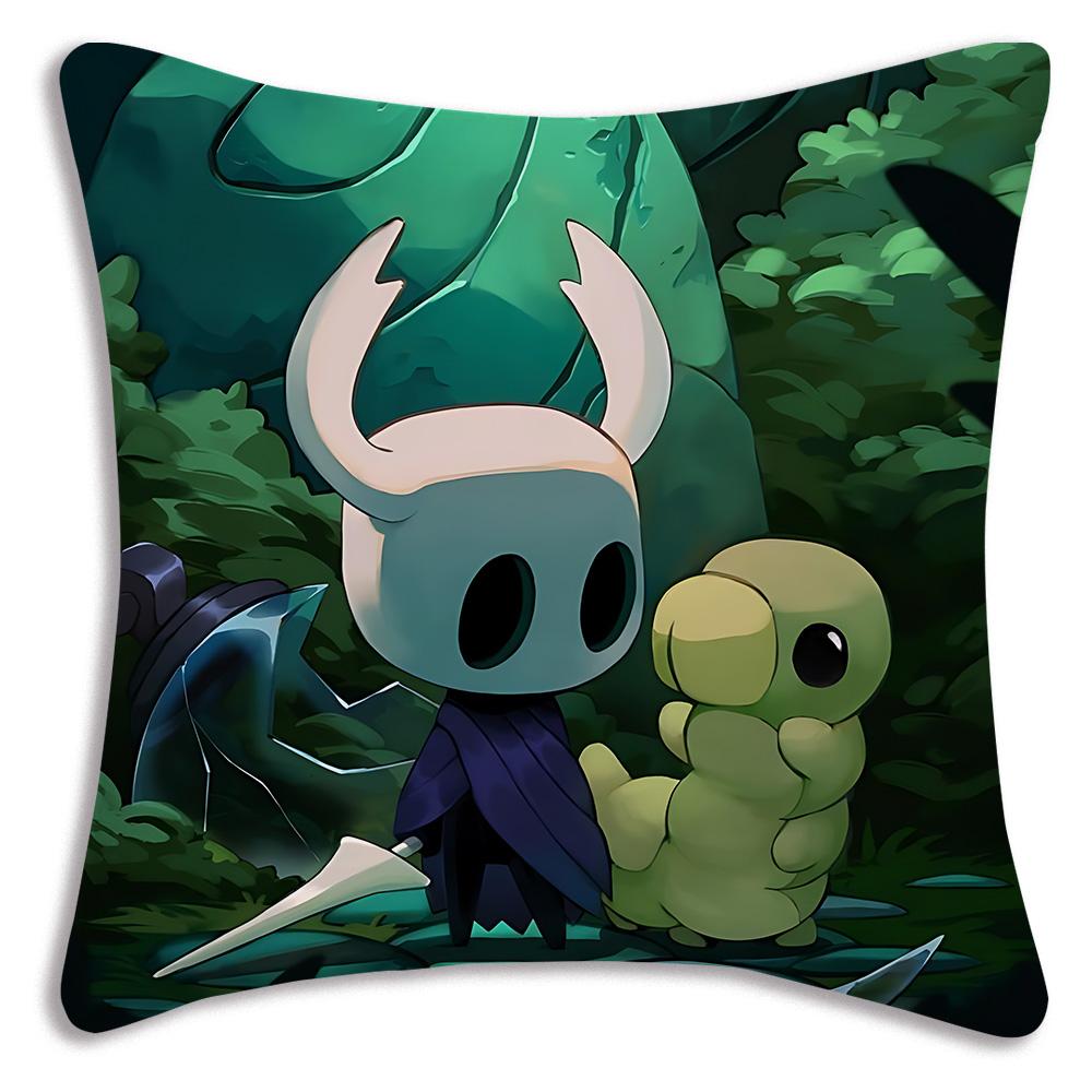 For Hollow k-knight the knights Pillow Covers Cartoon Sofa Decorative Home Double-sided Printing Short Plush Cute Cushion Cover