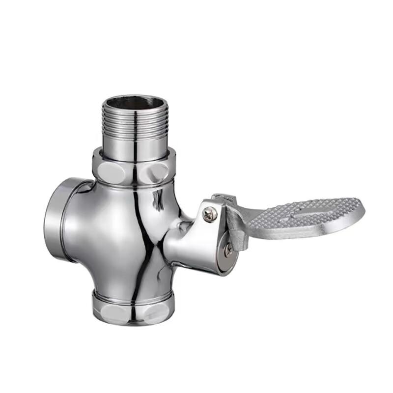 Qizhou Copper Foot-Pedal Squat Toilet Flush Valve