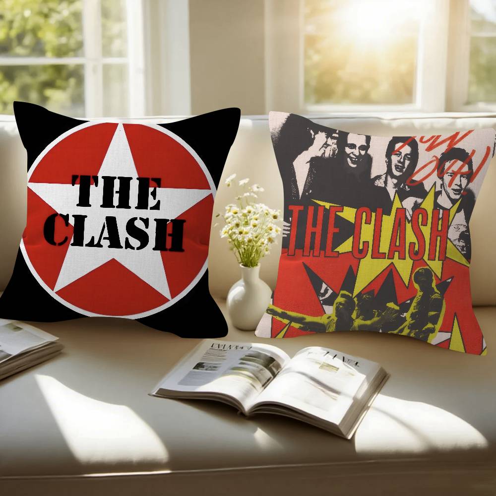 Rock Band The Album Clash Cushion Cushion Cover Pillowcase Upholstery Sofa Throw Pillow Home Decor Pillowcas
