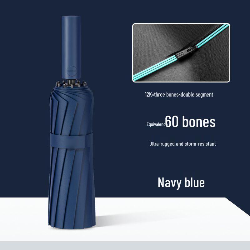 60-Bone Fully Automatic Sun & Rain Umbrella: Dual-Use, Sun Protection, Anti-UV, Large Men's Folding Umbrella