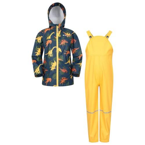 Mountain Warehouse Childrens/Kids Raindrop Dinosaur Waterproof Jacket And Trousers Set