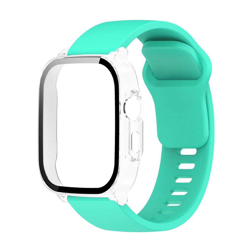 For Realme Watch5 PC Case with Tempered Glass Screen Protector and Silicone Strap Band Full Protection Cover for Realme