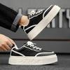 Fashion Men's Sneakers Fashion Skateboard Shoes Light Leather Casual Shoes for Men Lace Up Vulcanize Shoes Platform Shoe Tenis Masculino