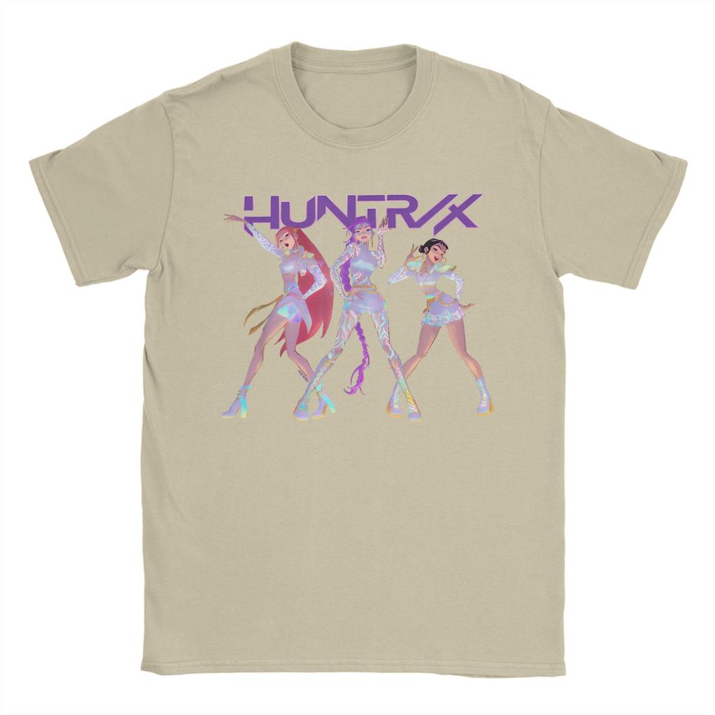 Casual Demon Hunters HUNTRX Dance T-Shirts Men O Neck Pure Cotton T Shirt Short Sleeve Tees Unique Clothing