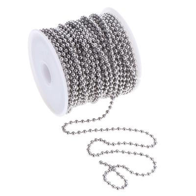 1 Rulo 12 Metre Paslanmaz Çelik Boncuk Top Zincir Crafting DIY Takı için