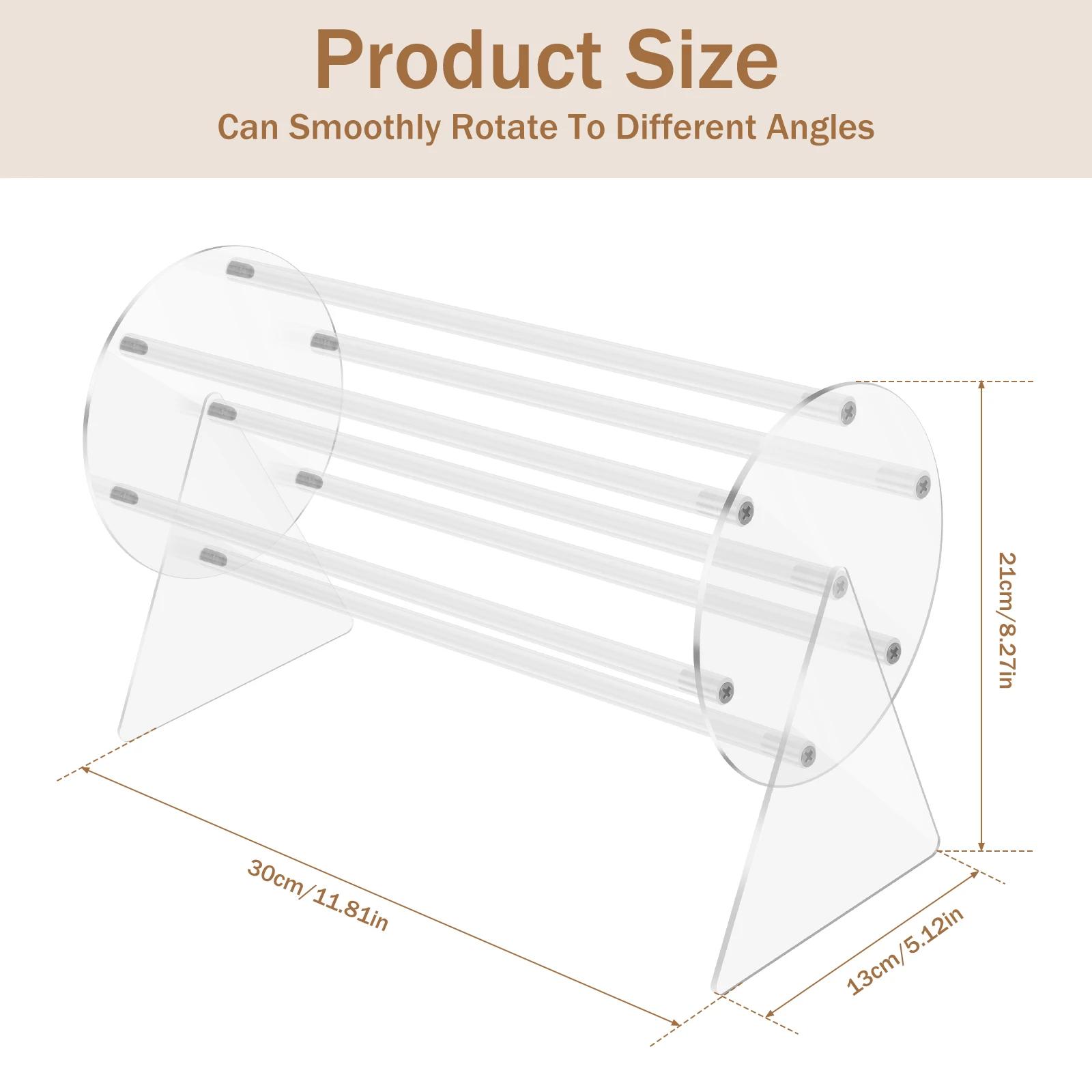 Acrylic Claw Clip Organizer Holder 360 Degree Rotating Claw Clip Holder Transparent Claw Clip Storage Rack Hair Clip Display