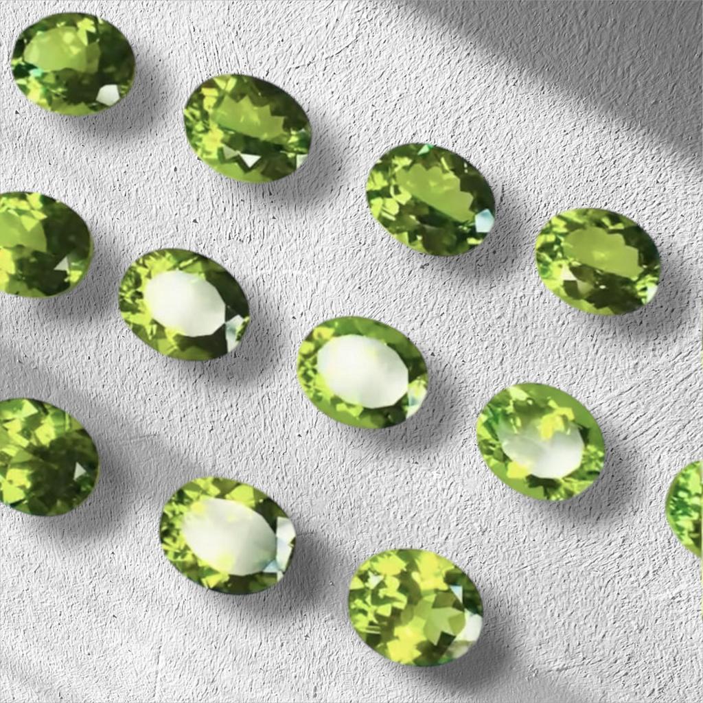 Piatră prețioasă liberă Peridot Natural Tăietură Ovală, Piatră liberă Fațetată Peridot, Piatră prețioasă Fațetată Peridot, Piatră prețioasă Peridot, Pentru confecționarea bijuteriilor.