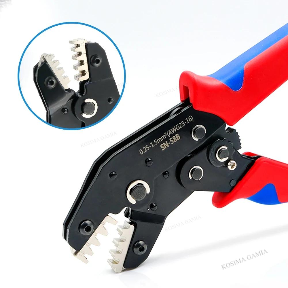 Terminals Crimp Pliers Interchangeable Dies Wire Crimper Crimping Tools Ratcheting SN-48B/SN-58B PH2.0 XH2.5 JST2.5 VH3.96