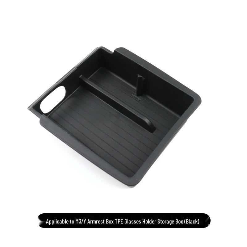 Tesla Model 3/Y Center Console Glasses Holder & Armrest Storage Organizer.