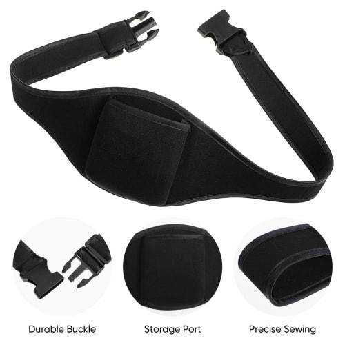 Ciieeo Adjustable Microphone Belt Pack, Adjustable Microphone Holster, for Theater, Speakers, Classic Black Corset