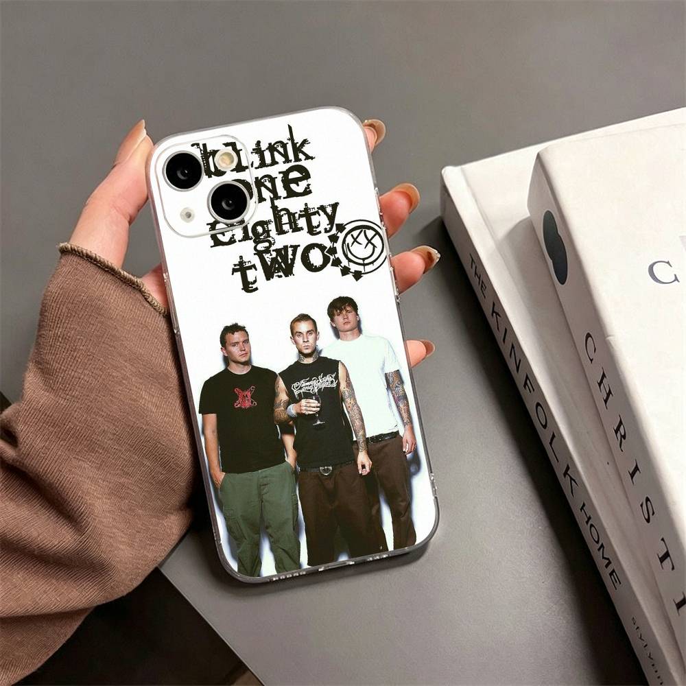 

Punk B-Blink-182 Band Phone Case For iPhone17,16,15,14,13,12,11 Plus,Pro Max Soft Transparent Cover iPhone11PROMAX