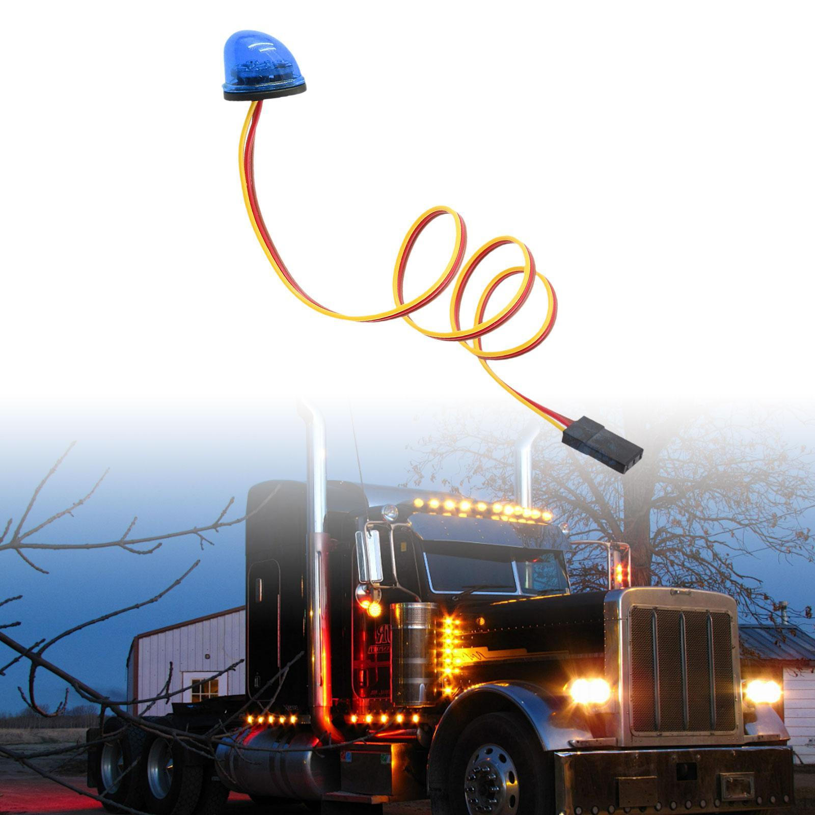 

LED Lights RC Car Spare Rotating Beacon Light for 1:10 Scale Vehicles Crawler Hobby синій