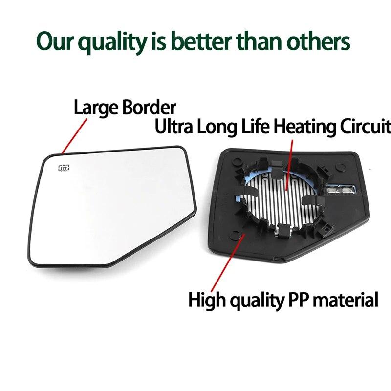 Geam de încălzire pentru oglindă retrovizoare laterală Lentilă oglindă încălzită potrivită pentru Ford Explorer Mk4 2006-2010 Geam oglindă laterală pentru ușă laterală