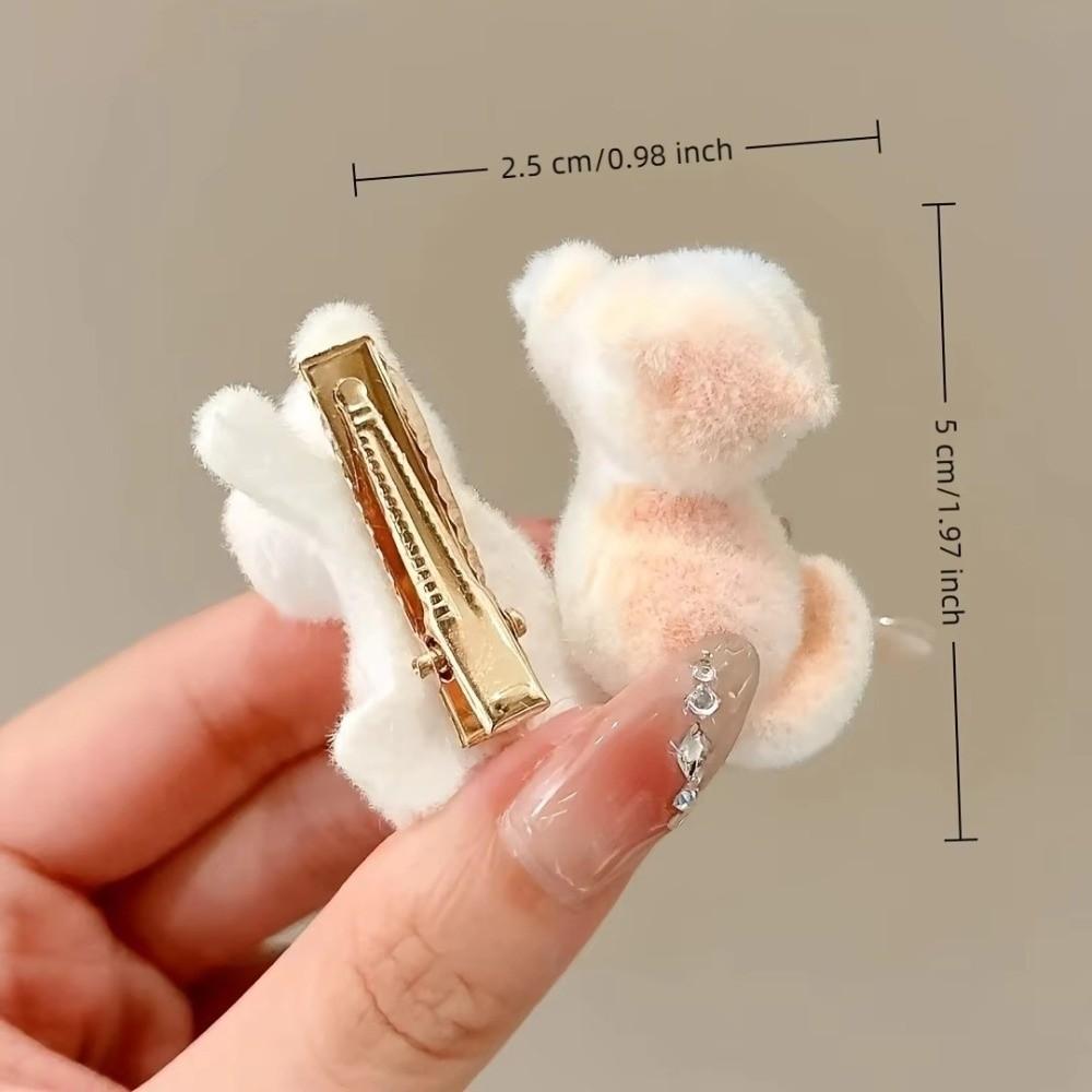 Neuer Samt-Haarclip Süßer Stil Kawaii Kätzchen-Haarclip Beflocktes Material Kopfschmuck Mädchen Accessoires