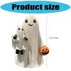 Whimsically Ghostly Holding Cats Pumpkin Resins Figurine Halloween Home Decors Artistic Craft Nontoxic Finish Ornament