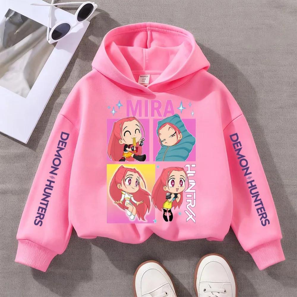 Kids Hoodies & Sweatshirts KPop Demon Hunter Cartoon Children's Fashion Casual Hooded Sweatshirt Tops