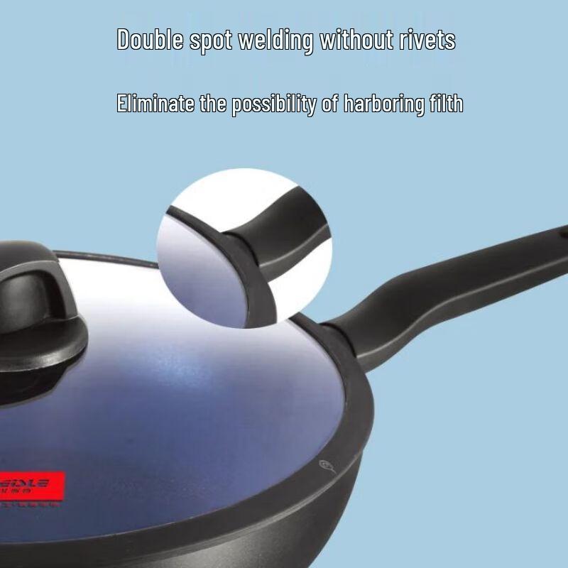 FEiSLE Blaue Diamant Antihaft Wok ohne Rauch