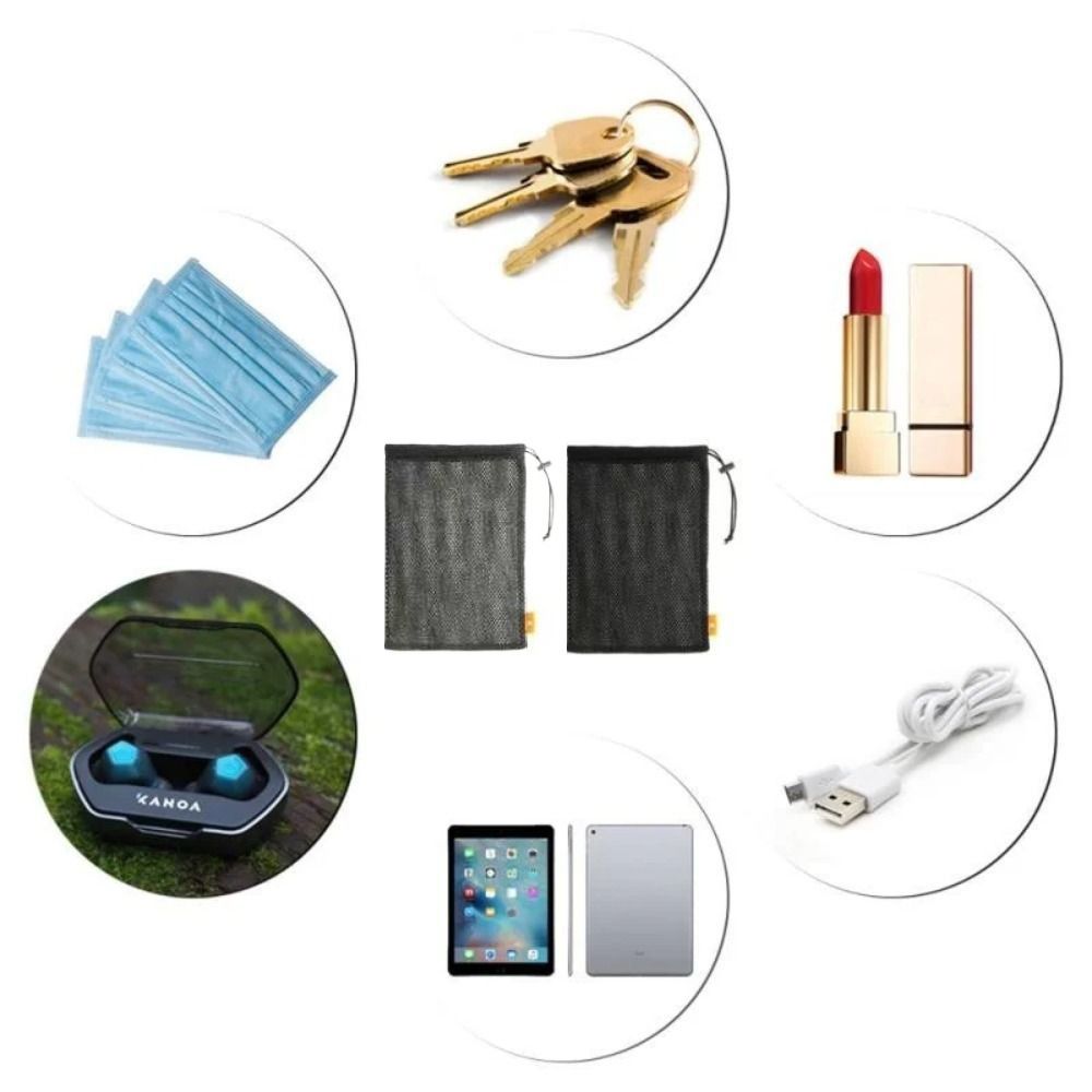 Siateczkowy woreczek ze sznurkiem do przechowywania Nylonowy woreczek Nowe pudełko na słuchawki Kabel do transmisji danych Ładowarka