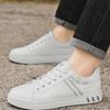 Herren Leder Freizeitschuhe Mode Lässige Board Schuhe Outdoor Laufschuhe für Herren Tennis Trainingsschuh Schnürschuhe Flats Sneakers