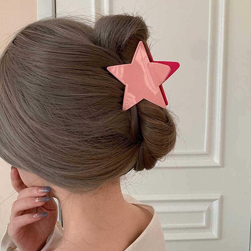 Trendy Cool Shiny Star Hair Clips Claw Y2K Accessories Punk Irregular Pentagram Women Girl Hairpin Party Hair Accessories