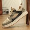 Mens Board Shoes 2026 New Fashion Lace Up Leather Commuting Snug Four Season Board Shoes Breathe Anti Slip Casual Sports Shoes