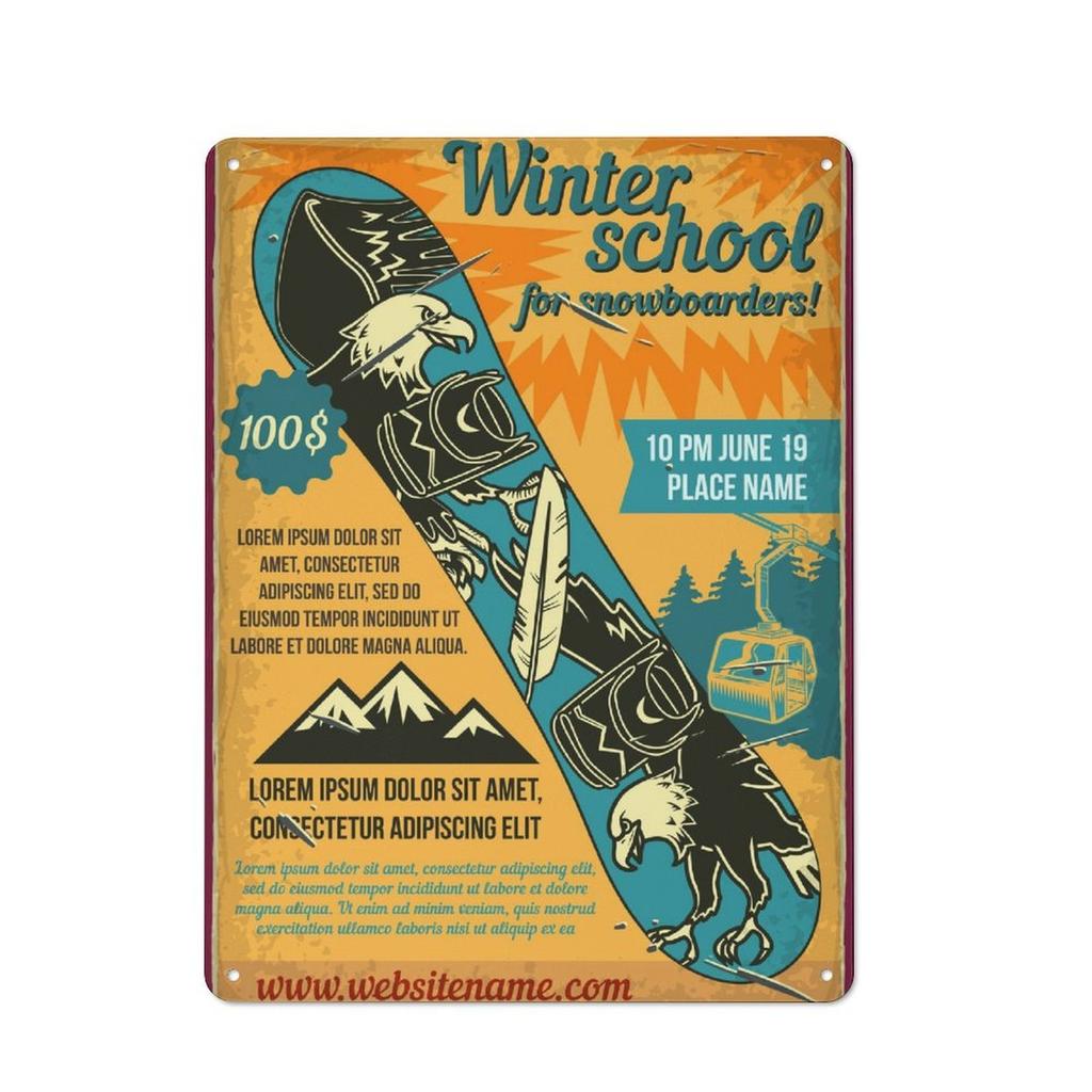 1 Pack Retro Metal Wall Sign Featuring Rusted Distressed Surface for Indoor Decoration, Select 20x30cm or 30x40cm Version