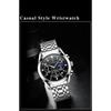 POEDAGAR Men Watches Stainless Steel Top Luxury Fashion Business Wristwatch Waterproof Luminous Quartz Watches