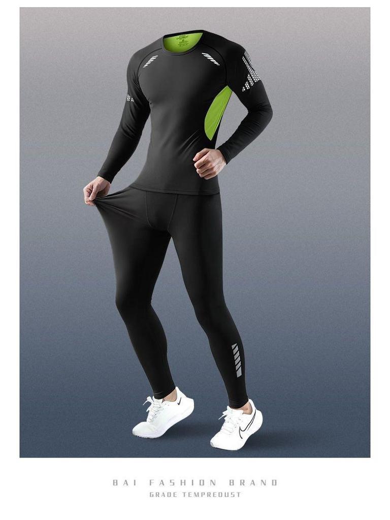 Men's Quick-Dry Thermal Suit: Tight-Fitting Running Fitness Base Layer for Winter & Autumn