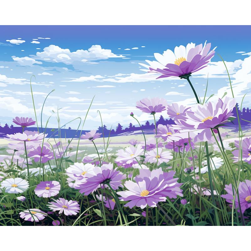 

CHENISTORY Acrylic Paint By Numbers For Adults Handpainted Canvas painting Flowers Coloring by numbers For adults Home decor 40x50cm no frame