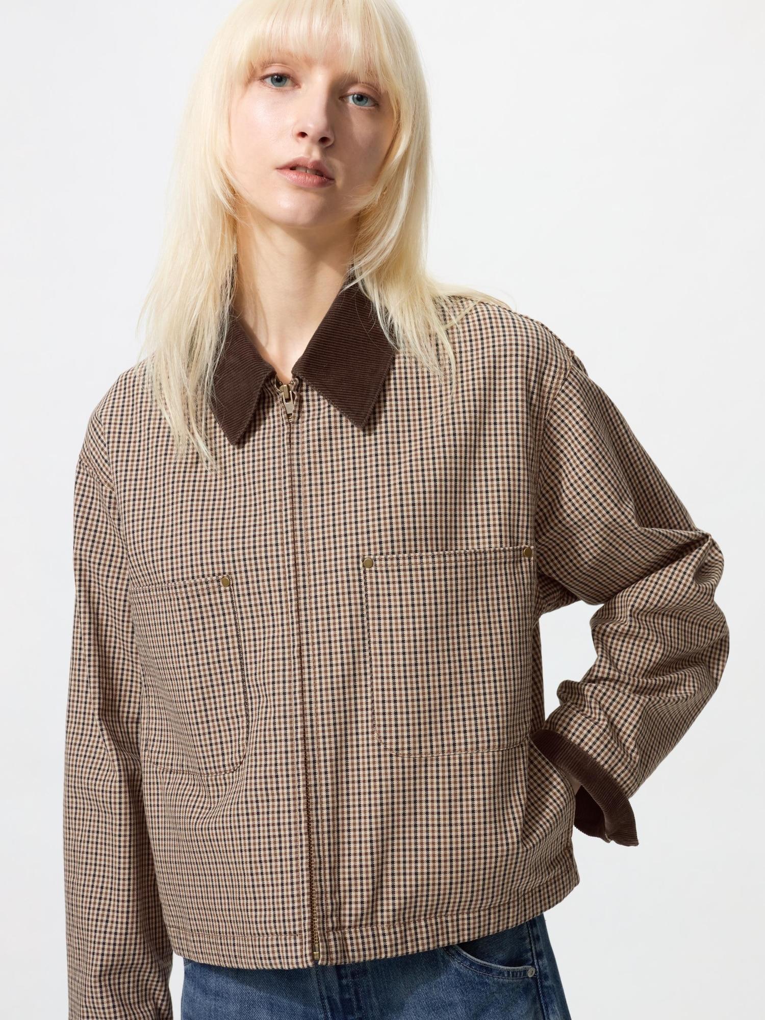 Короткая куртка Uniqlo Japan на молнии 34 BROWN/XS