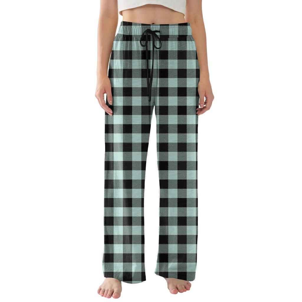 Womens Pajama Pants Lightweight Casual Comfy Palazzo Pants Sleepwear Loungewear Bottoms With Pockets