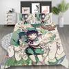 3D Game Genshin Impact Bedding Sets Keqing Xiao Duvet Cover Set 2_3 Pieces Boys Adults Single Full Queen King Size Bed Linen