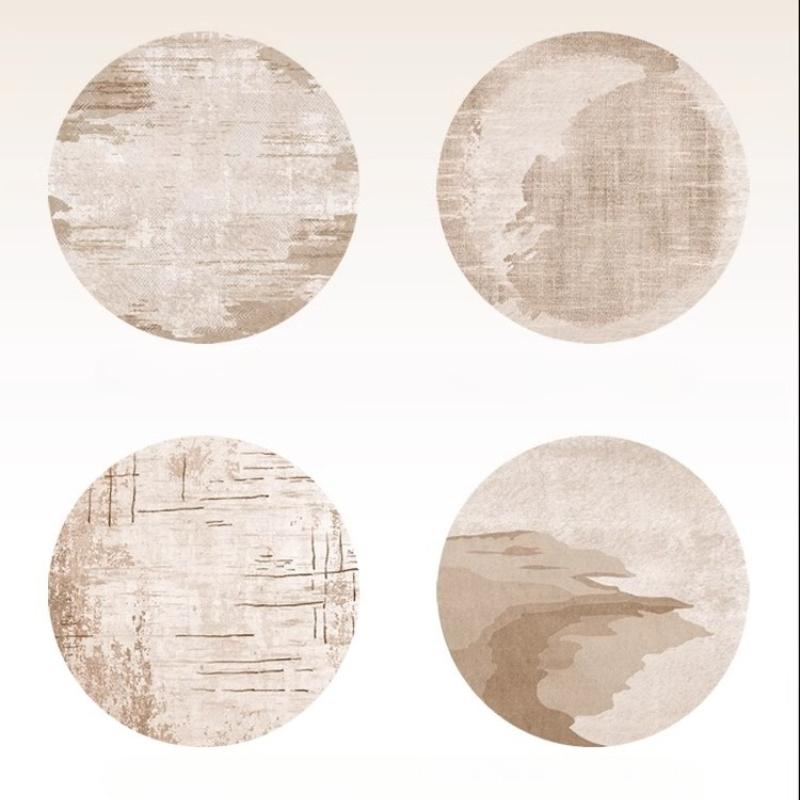 Nordic Style Bedroom Decor Round Carpet Minimalist Carpets for Living Room Thick Plush Study Floor Mat Fluffy Soft Cloakroom Rug